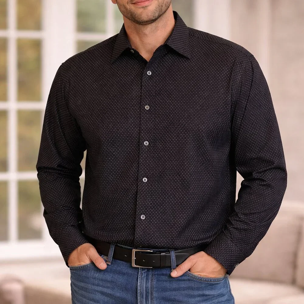 NWT George Long Sleeve Shirt XXL/2XG - Picture 2 of 8